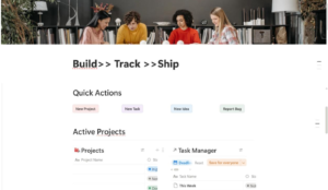 tech project os notion dashboard
