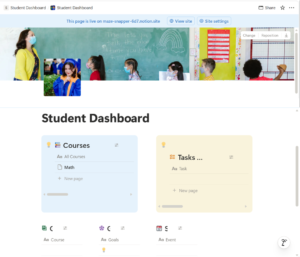 student dashboard